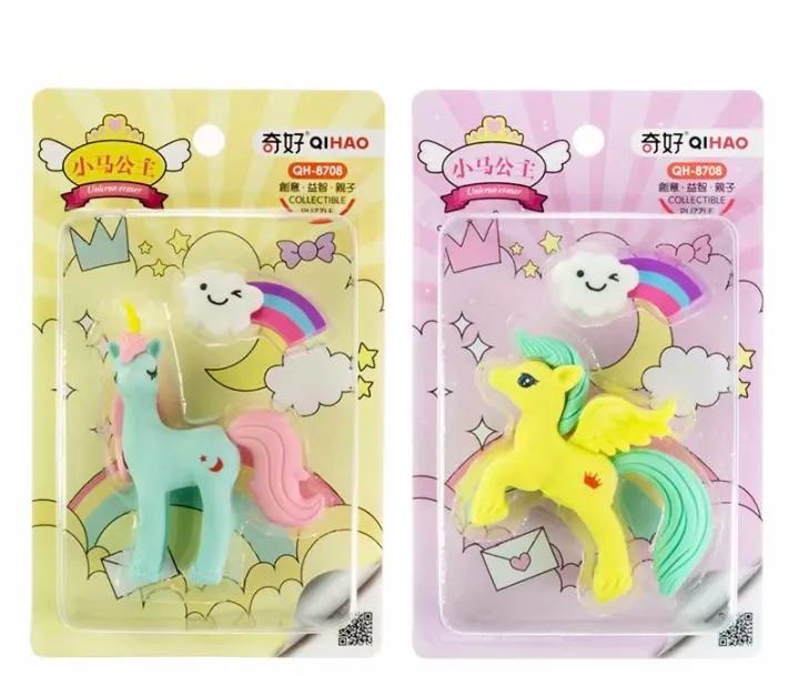 Unicorn And Doll Design Erasers - image 1