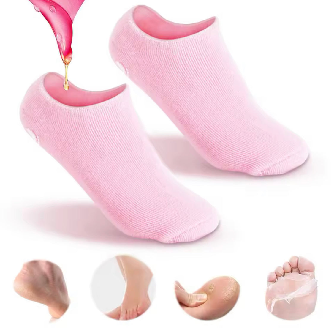 Foot Spa Gel Moisturising Anti Cracked Socks - image 4