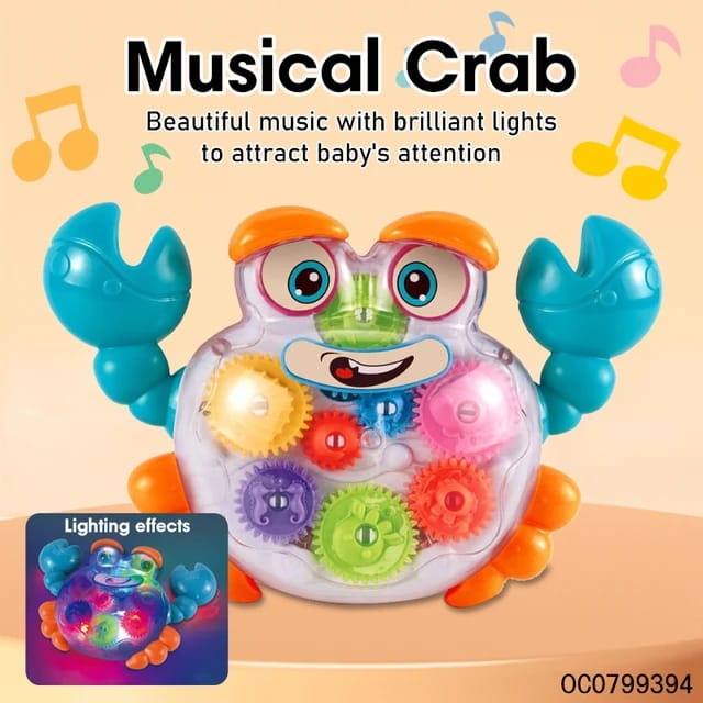 Cartoon Transparent Gear Crab Toy - image 1