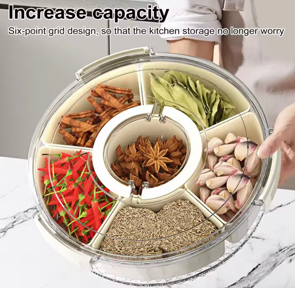 360 Degree Rotating Snacks Storage Box - image 2