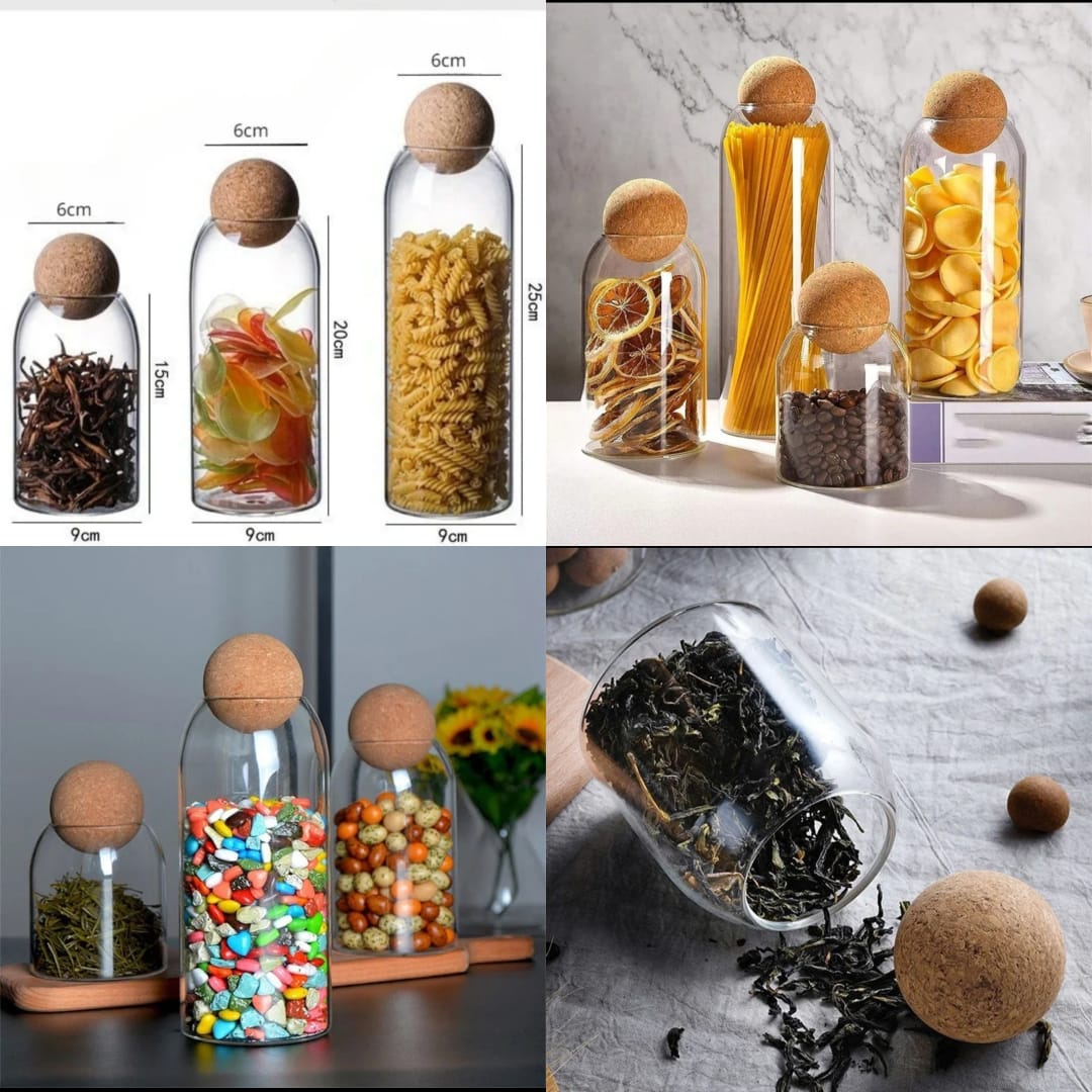 3Pcs Glass Food Storage Bottle - image 4