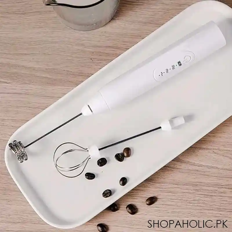 2 in 1 rechargeable handheld high speed coffee & egg beater main image