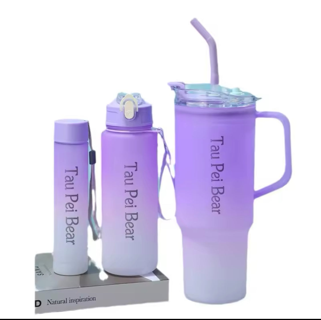 Set of 3 Large Capacity Sports Water Bottle - image 7