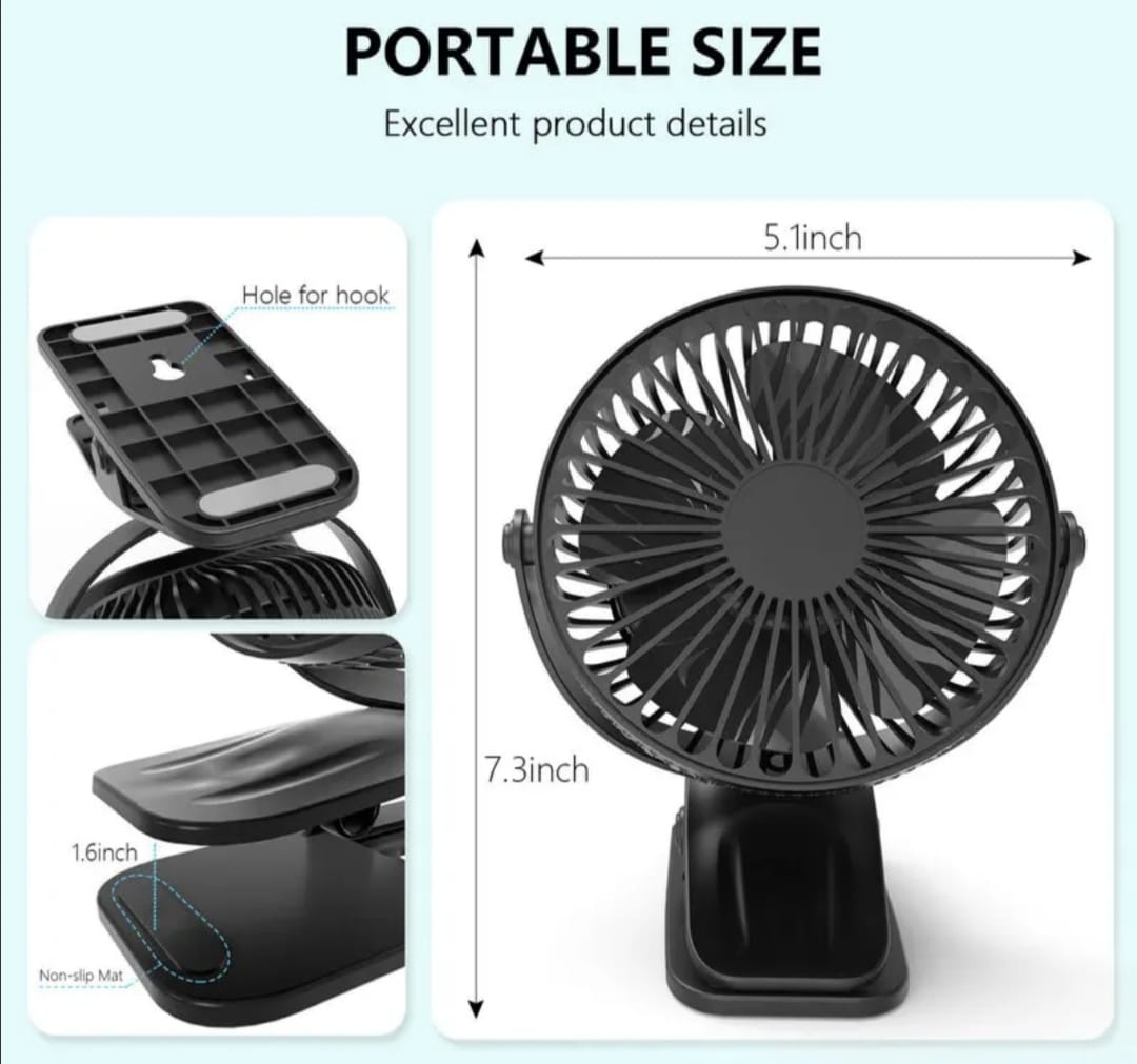 USB Charging Quiet Desktop Electric Fan - image 4