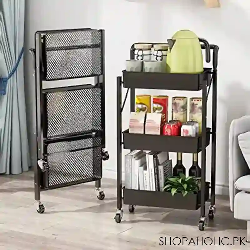 3 tier flexible food trolley main image