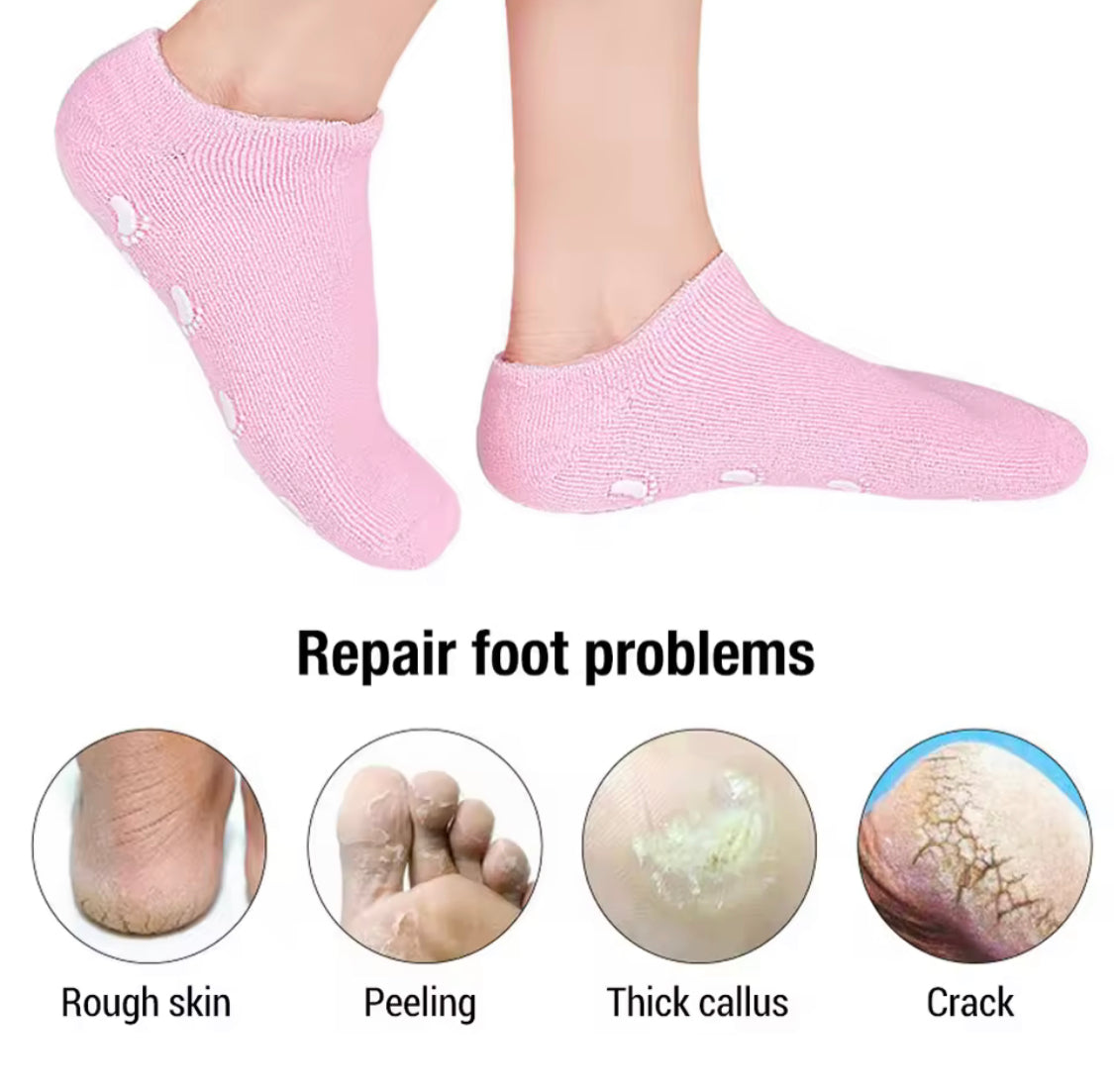 Foot Spa Gel Moisturising Anti Cracked Socks - image 3