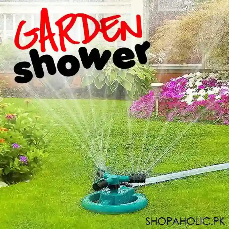 360 degree automatic rotary sprinkler for lawn and garden shower main image