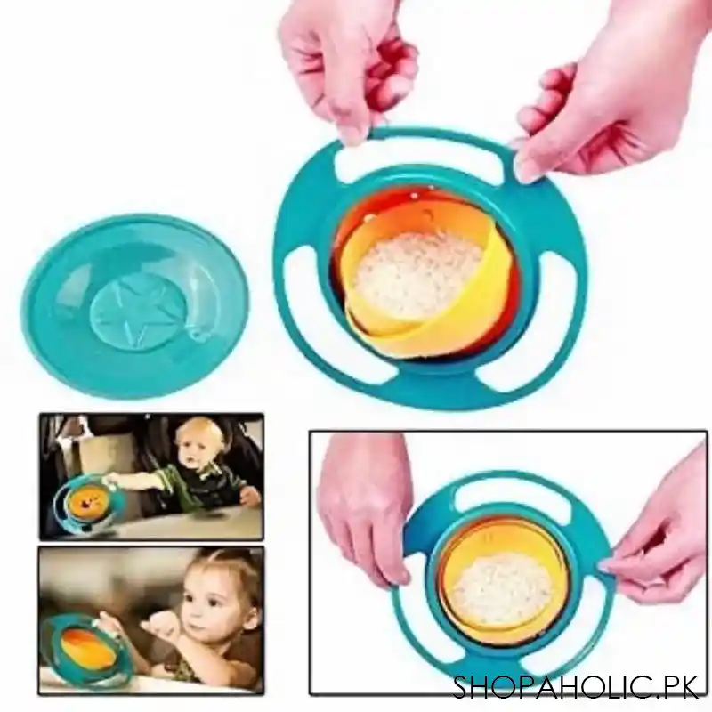 360 degree gyro magic baby anti spill bowl image3