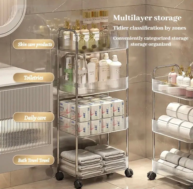 3/4 Layer Kitchen Trolley Storage Shelves - image 3