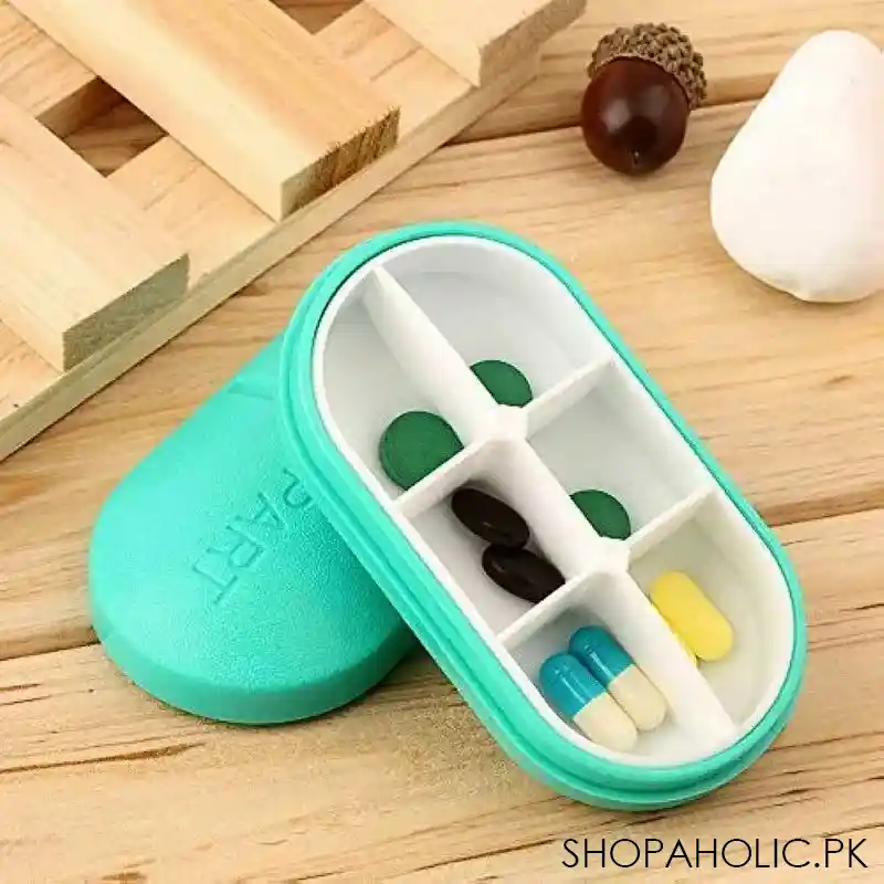 6 slots mini portable tablet shaped pill organizer main image