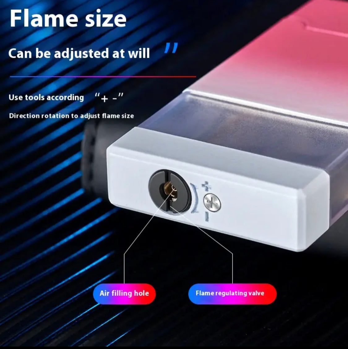 Windproof Gradient Color Gas Lighter - image 3