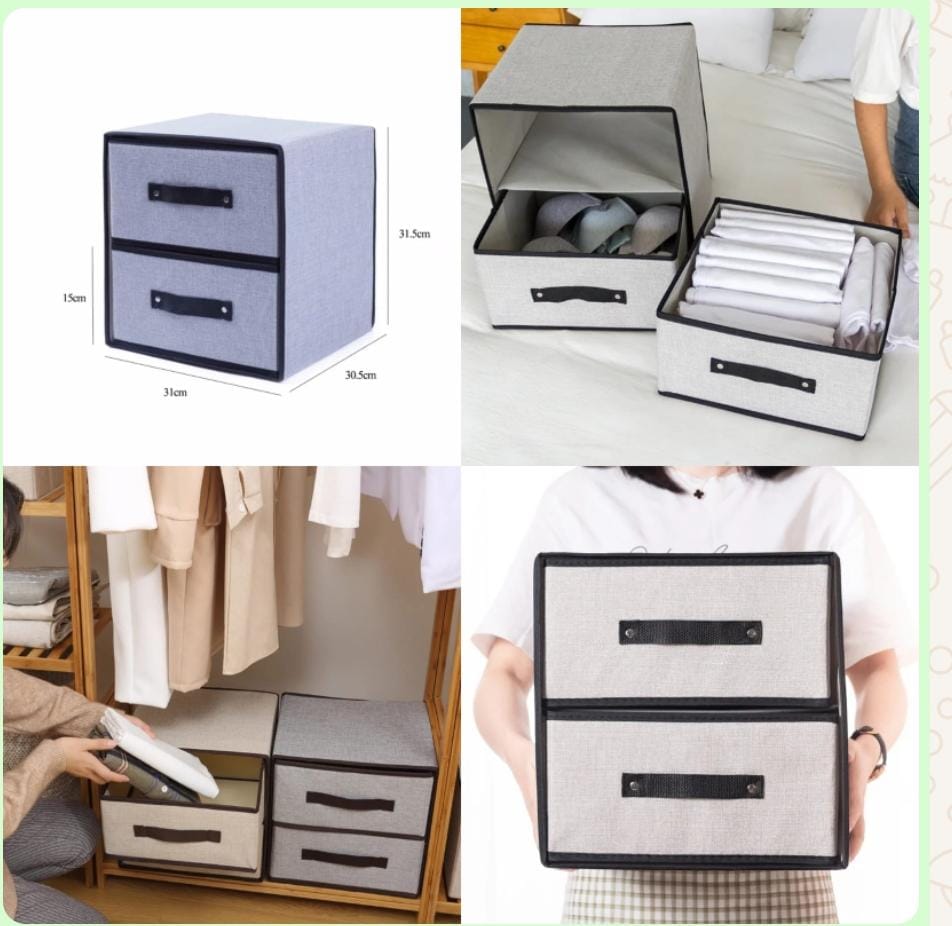 New Waterproof Cotton Linen Clothes Storage Box - image 4