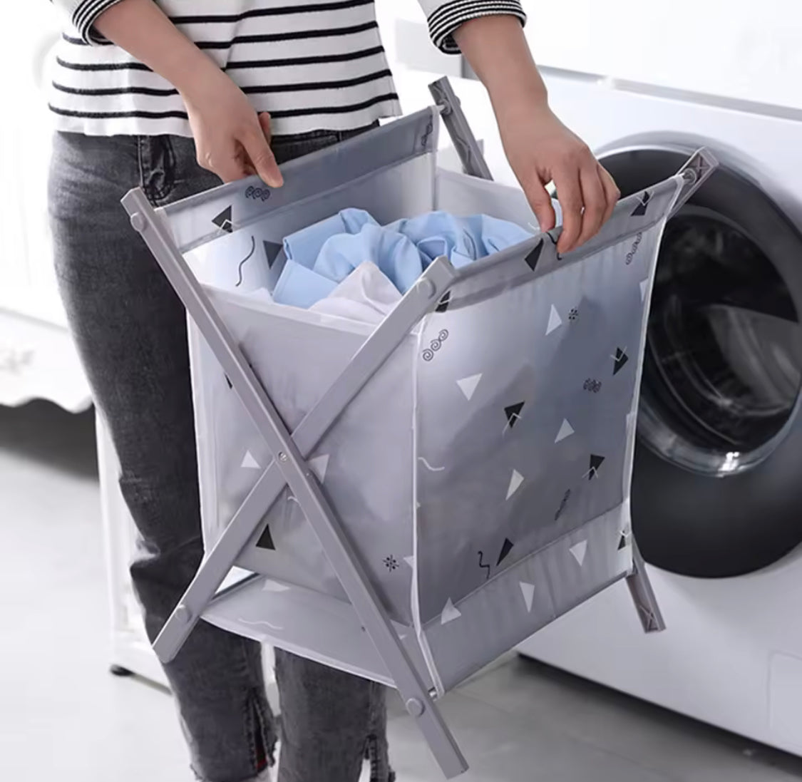 Foldable Laundry Clothes Storage Bucket - image 3