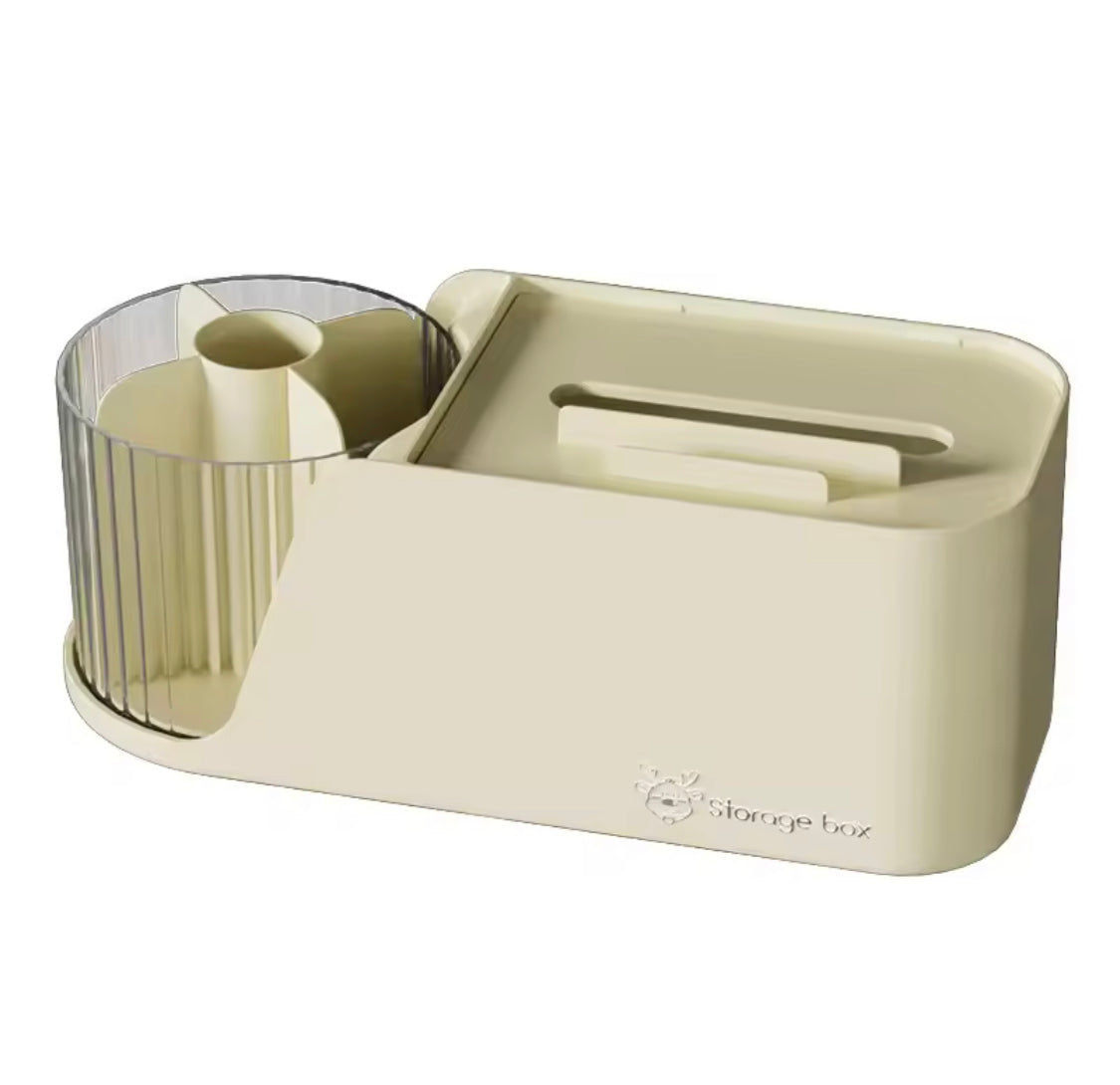 Multifunctional Rotating Pen Holder With Tissue Box - image 5