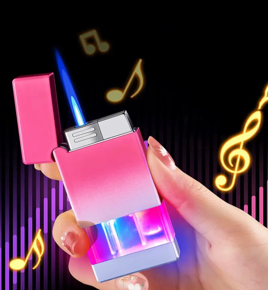 Windproof Gradient Color Gas Lighter - image 1