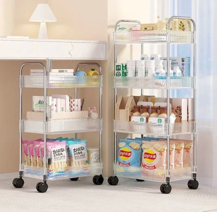 3/4 Layer Kitchen Trolley Storage Shelves - image 2