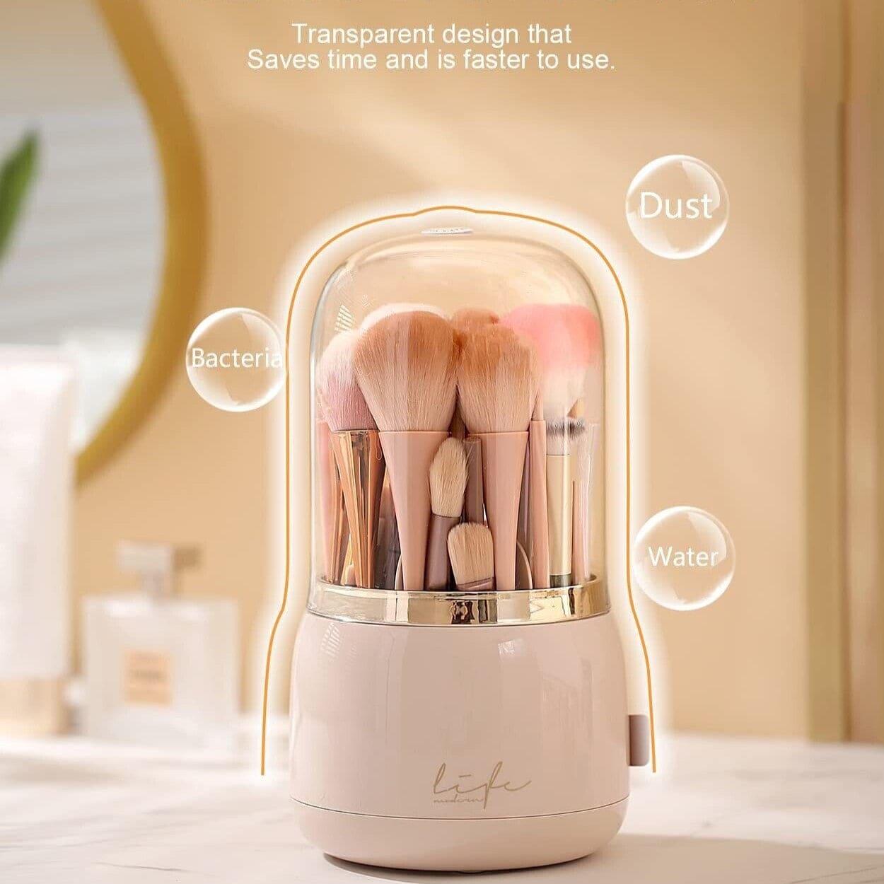 Fancy 360° Rotating Makeup Brushes Holder - image 6