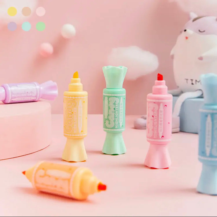 6pcs Mini Candy Shape Color Highlighters - image 2