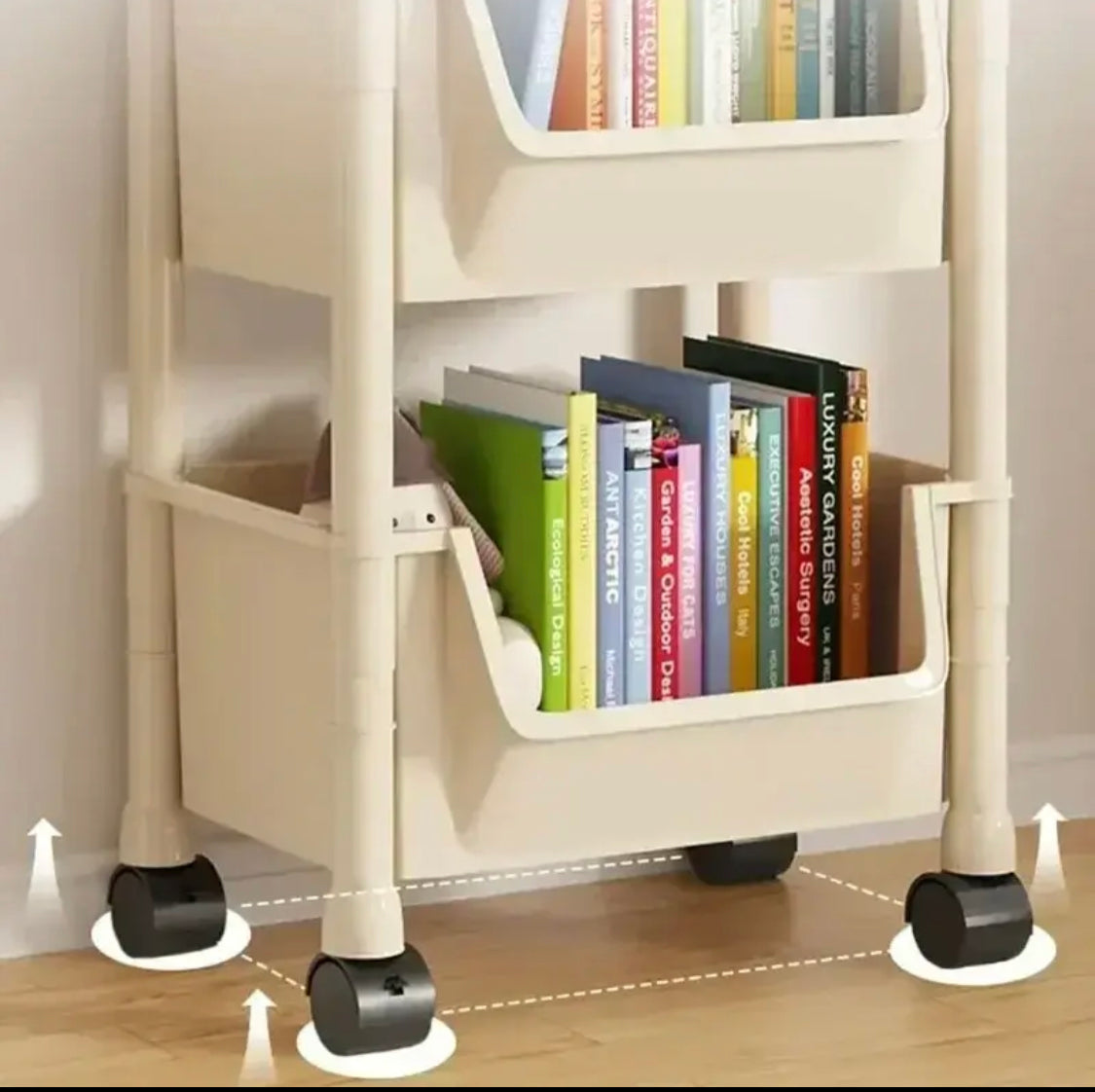 3 Layer Trolley Bookshelf - image 3