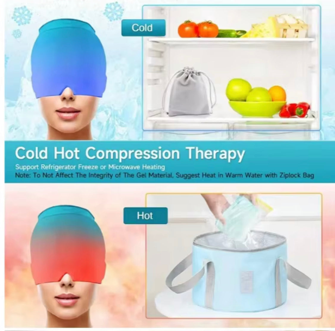 Migraine Relief Ice Gel Cap - image 5