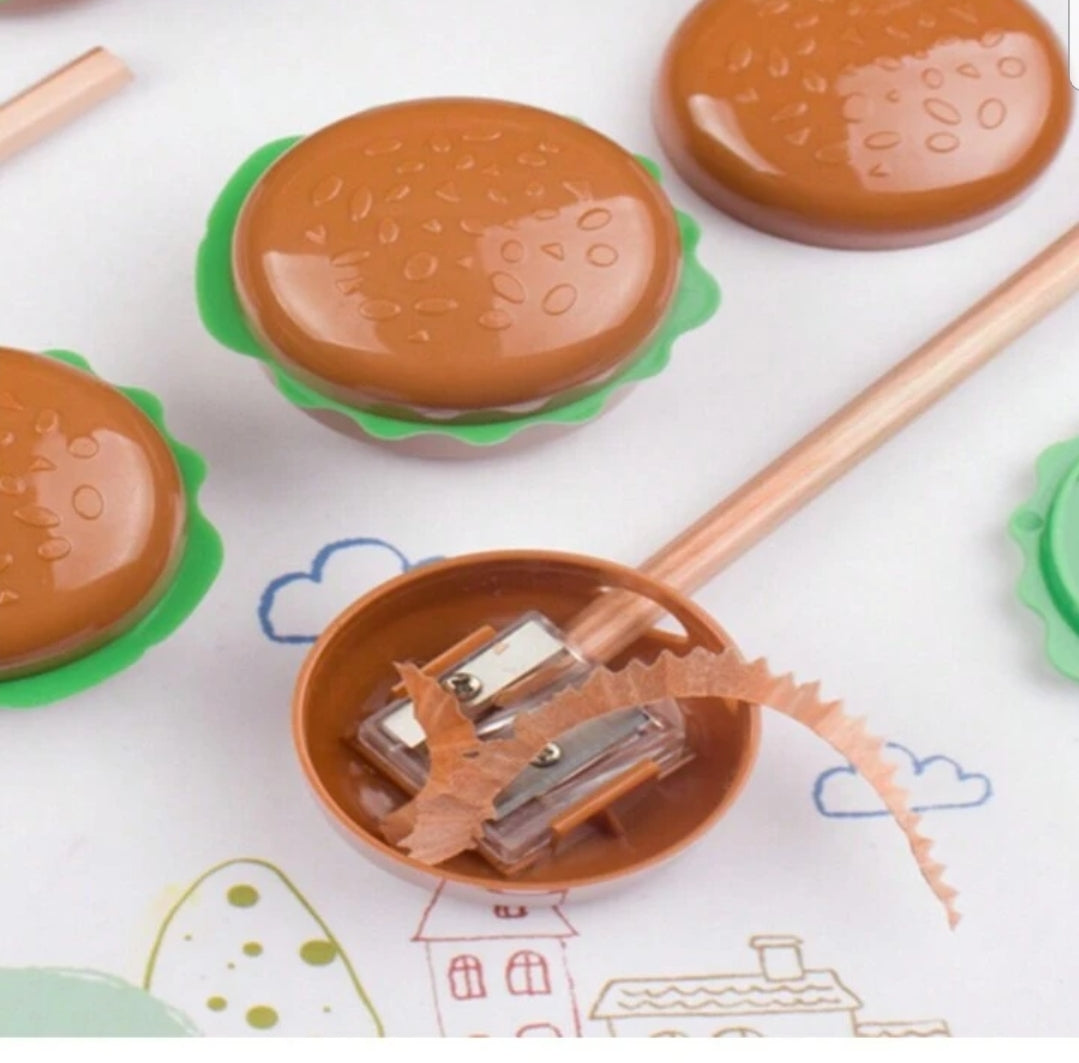 Hamburger Shape Double Hole Pencil Sharpener - image 2