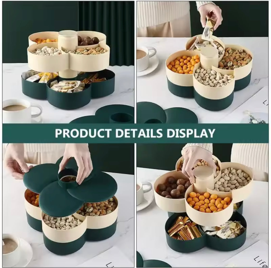 2 Layer Rotating Dry Fruit Tray - image 4