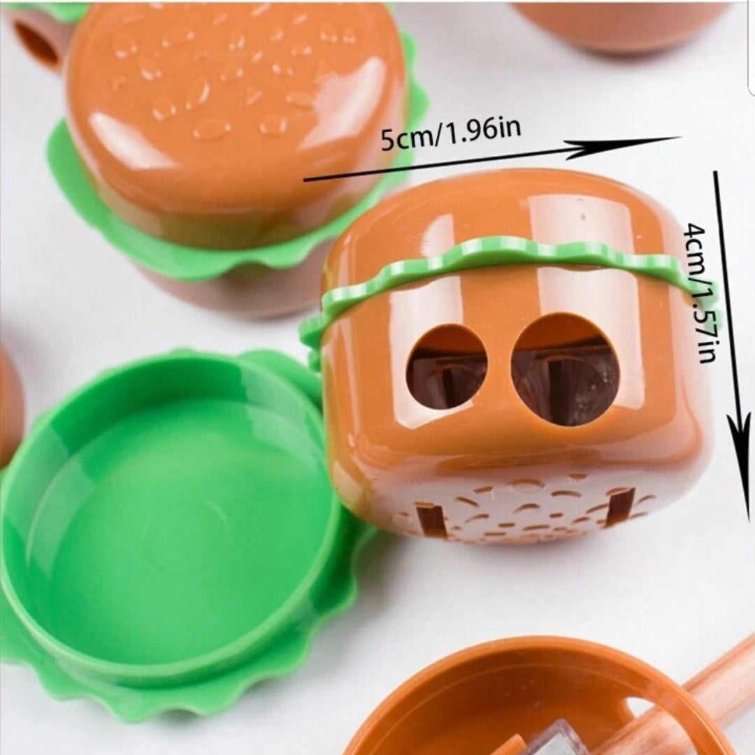 Hamburger Shape Double Hole Pencil Sharpener - image 3