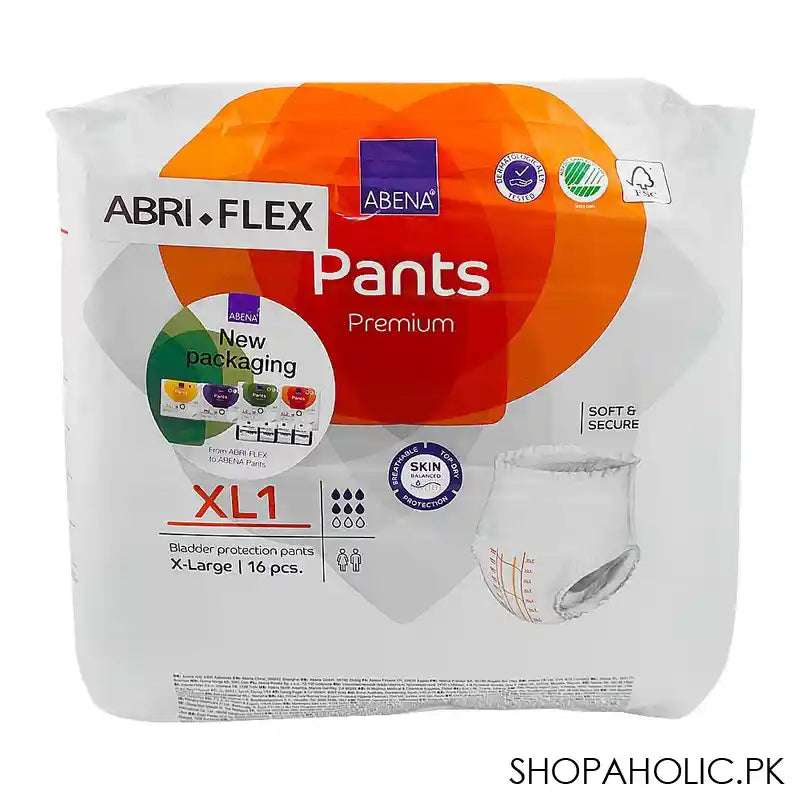 Abena Abri-Flex Premium Bladder Protection Pants, 130-170cm, X-Large, 16-Pack - Main Image