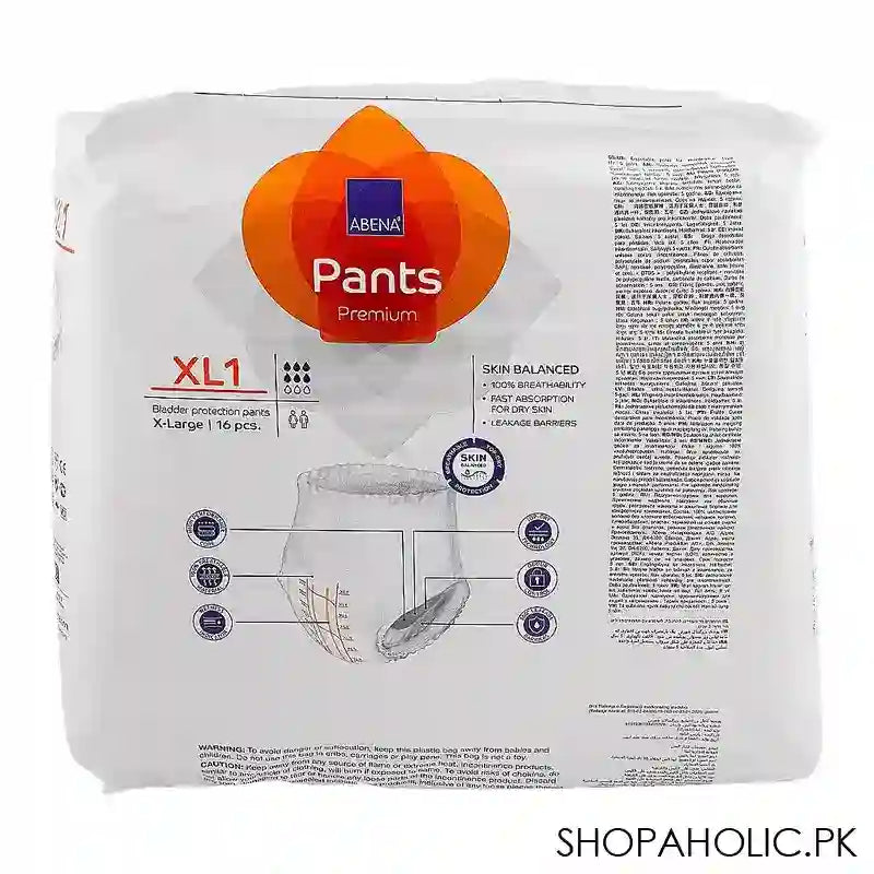 Abena Abri-Flex Premium Bladder Protection Pants, 130-170cm, X-Large, 16-Pack - Image 7