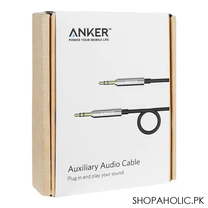 Anker Power Auxiliary Audio Cable, 4ft Black, A7123H12 - Image 3