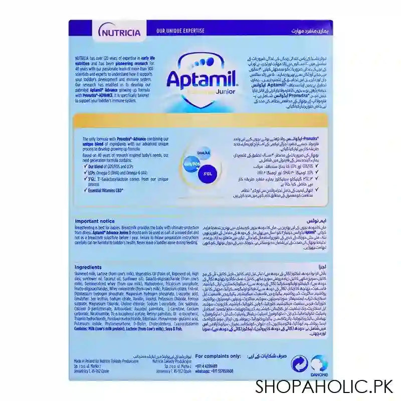 Aptamil Junior 3 Advance Growing Up Formula Box, 1-3 Years, 400g - Image 6