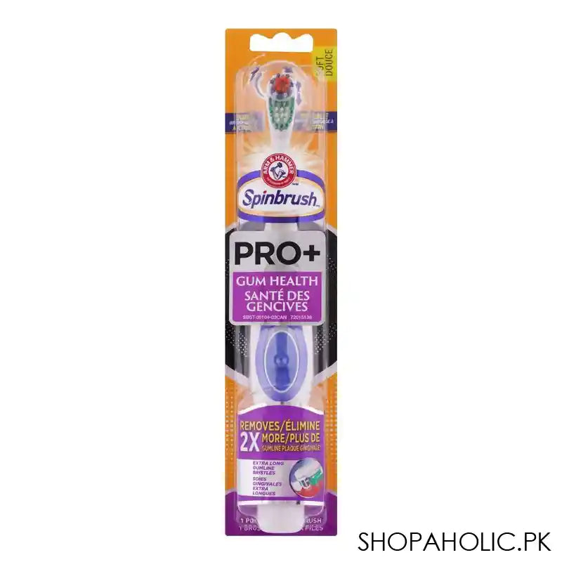 Arm & Hammer Pro+ Extra White Dual Brush, Head Spin Brush, Soft - Main Image