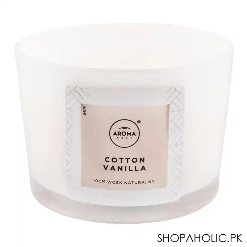 Aroma Home Natural Wax Cotton Vanilla Scented Candle, 115g - Main Image