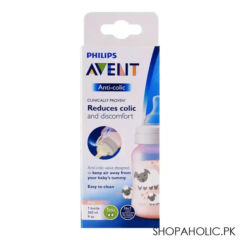 Avent Anti-Colic Feeding Bottle, 1m+, 260ml/9oz, Sheep, SCF821/14 - Image 3