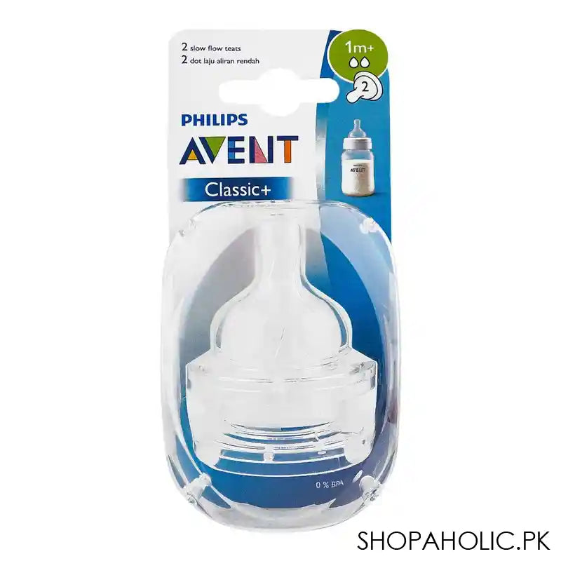 Avent Classic Silicone Teat 2-Pack 1m+ Slow Flow - SCF632/27 - Image 2