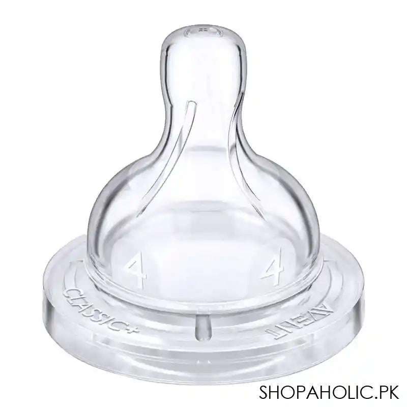 Avent Classic Silicone Teat 2-Pack 6m+ 4-Hole Flow - SCF634/27 - Main Image