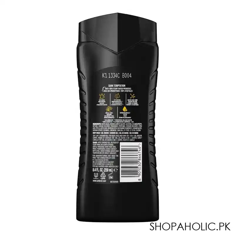 Axe Black Frozen Pear & Cedarwood Scent, 3in1 Shower Gel, 250ml - Image 3