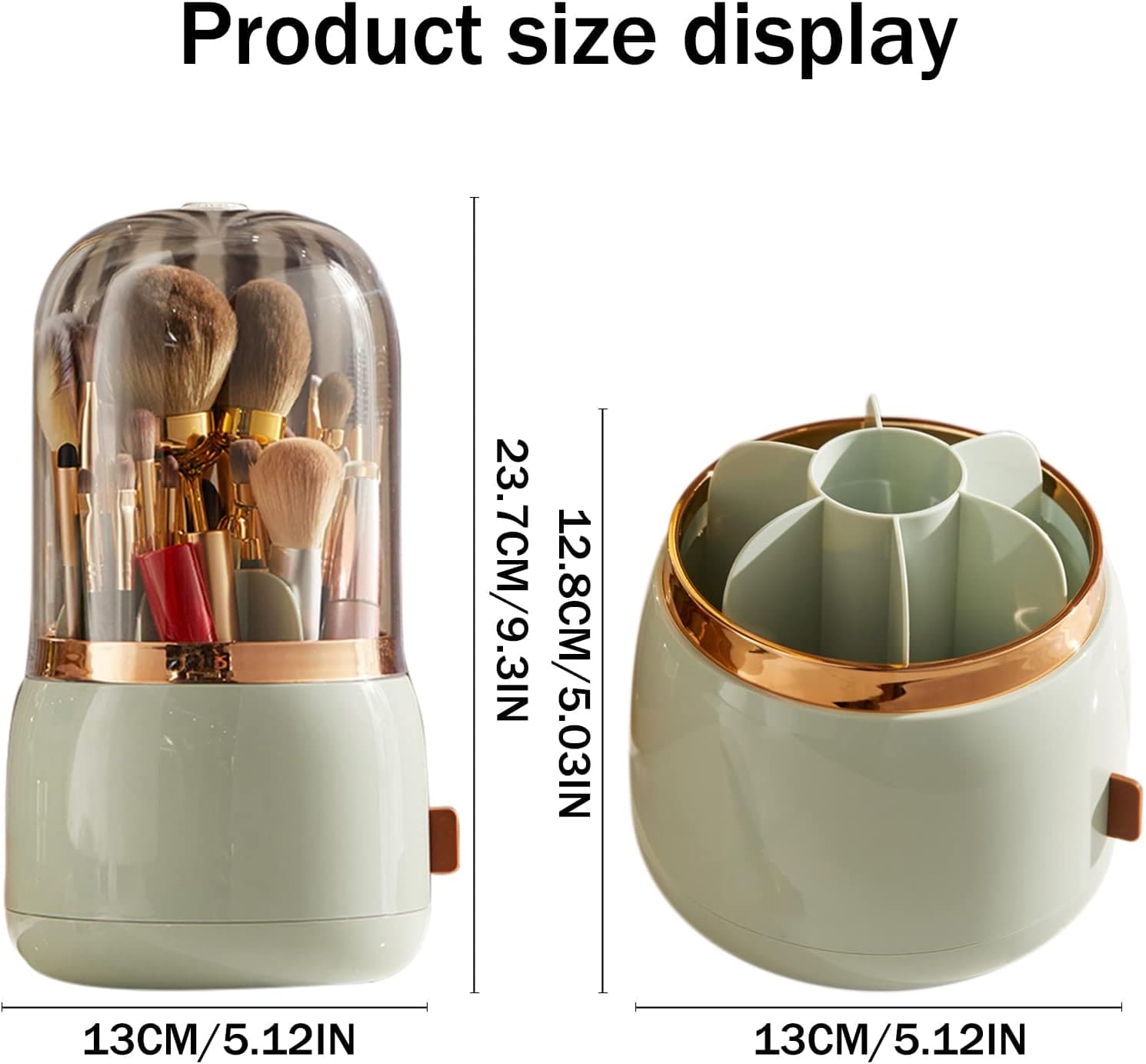 Fancy 360° Rotating Makeup Brushes Holder - image 12