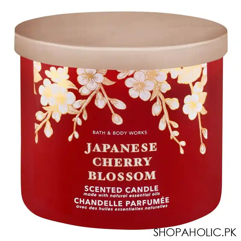 Bath & Body Works Japanese Cherry Blossom Scented Candle, 411g - Main Image