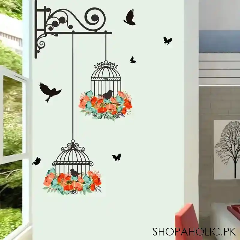 bird cage wall sticker main image