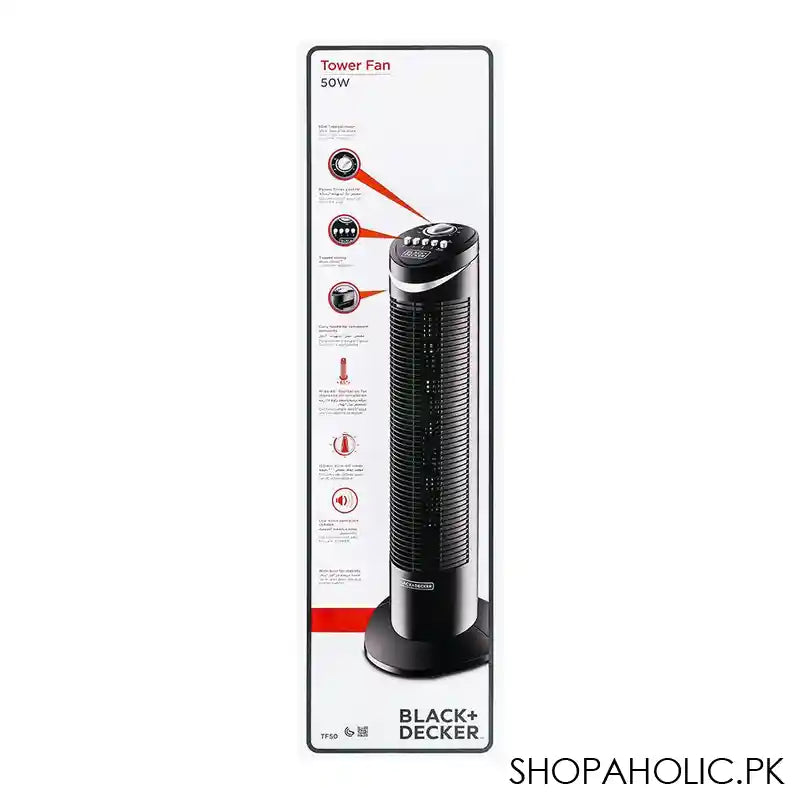 Black & Decker 50W Tower Fan, TF-50 - Image 2