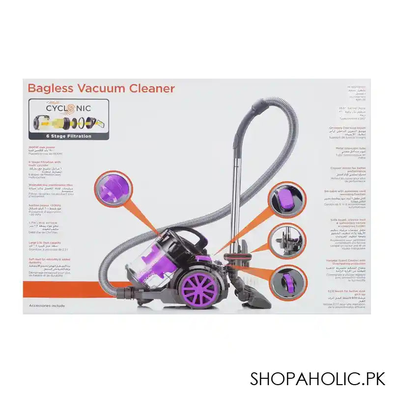 Black & Decker Multi-Cyclonic Bagless Vacuum Cleaner, 1800W, VM-1880 - Image 4