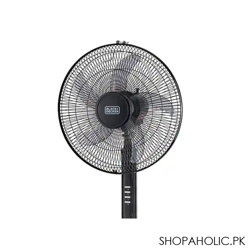 Black & Decker Pedestal Stand Fan With Remote Control, Black, 16 Inches, FS1620R - Image 2