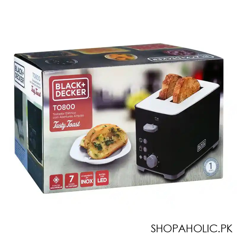 Black & Decker Toaster, 800W, TO-800-B2 - Image 4