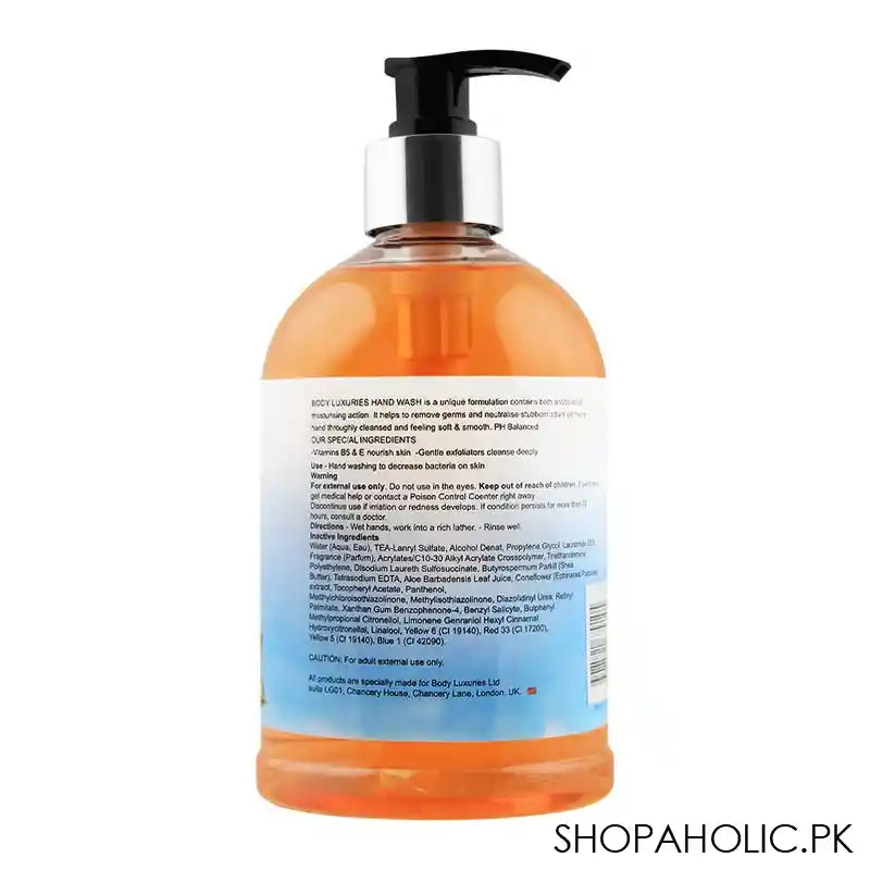 Body Luxuries Life Armour Antibacterial Hand Wash, 500ml - Image 2