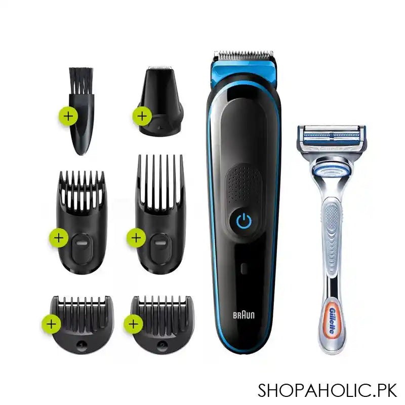 Braun All-in-One Trimmer 3, Beard & Hair, Rechargeable, 7-In-1 Styling Kit , MGK-3242 - Main Image