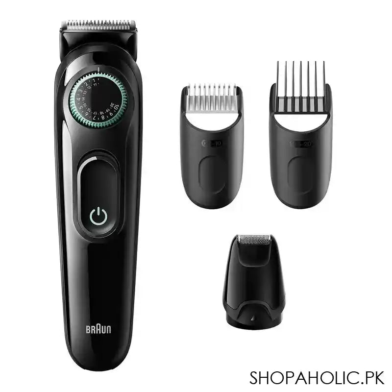 Braun Beard Trimmer 3, Precision Wheel, 3 Styling Tools, 50 mins Runtime, BT-3410 - Main Image