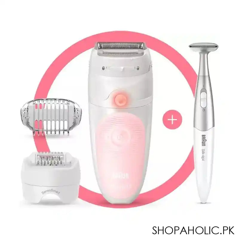 Braun Silk-Epil 5 Legs & Body Epilator, White/Pink, SES-5820 - Image 7