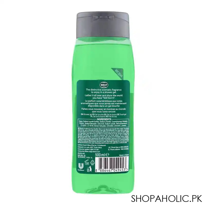 Brut Original All-In-One Hair & Body Shower Gel, 500ml - Image 2