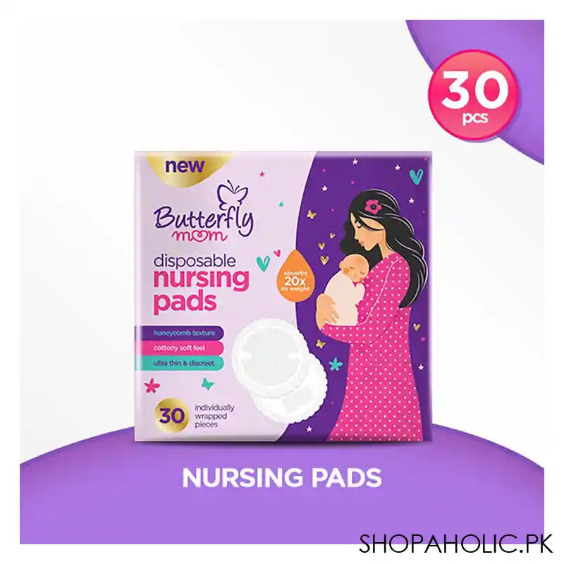 Butterfly Mom Disposable Nursing Pads, 30-Pack - Image 4